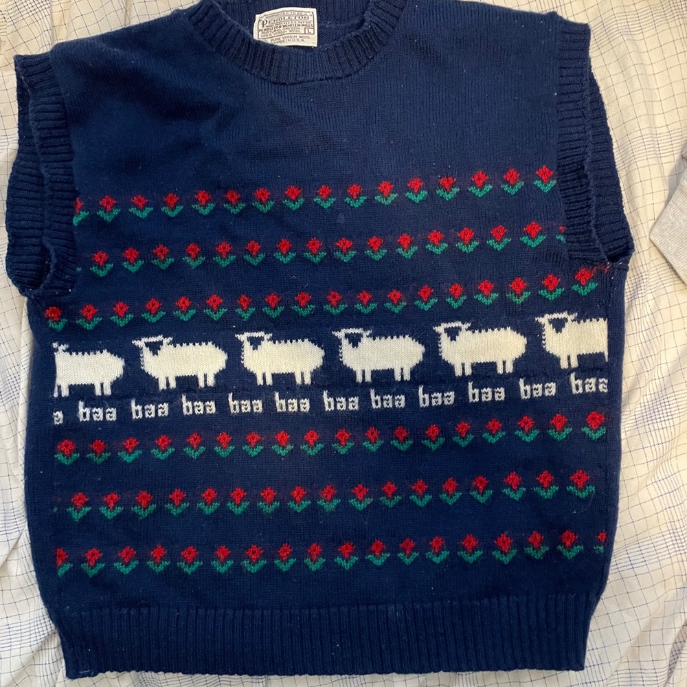 Vintage sheep vest